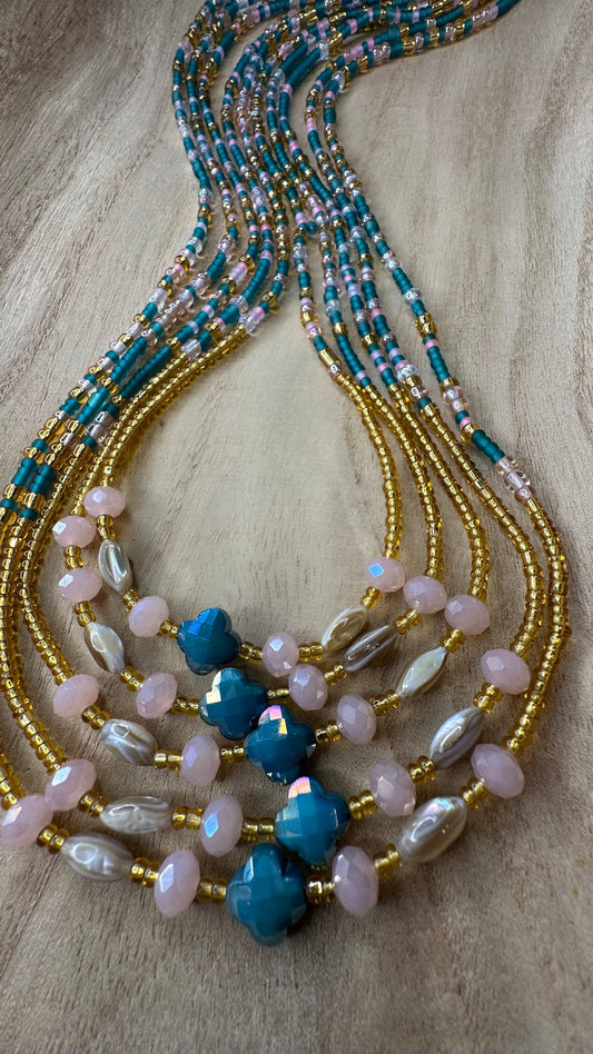 XOXO Waistbead & Anklet(Pink) - Concordia Style Boutique