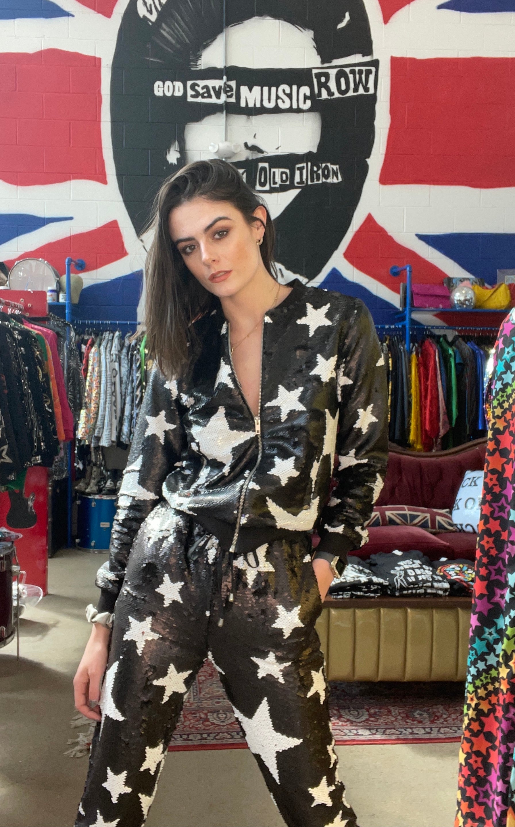 "Any Old  Iron" - Sparkle Star Joggers - Premium Clothing from Any Old Iron - Just $195! Shop now at Concordia Style Boutique