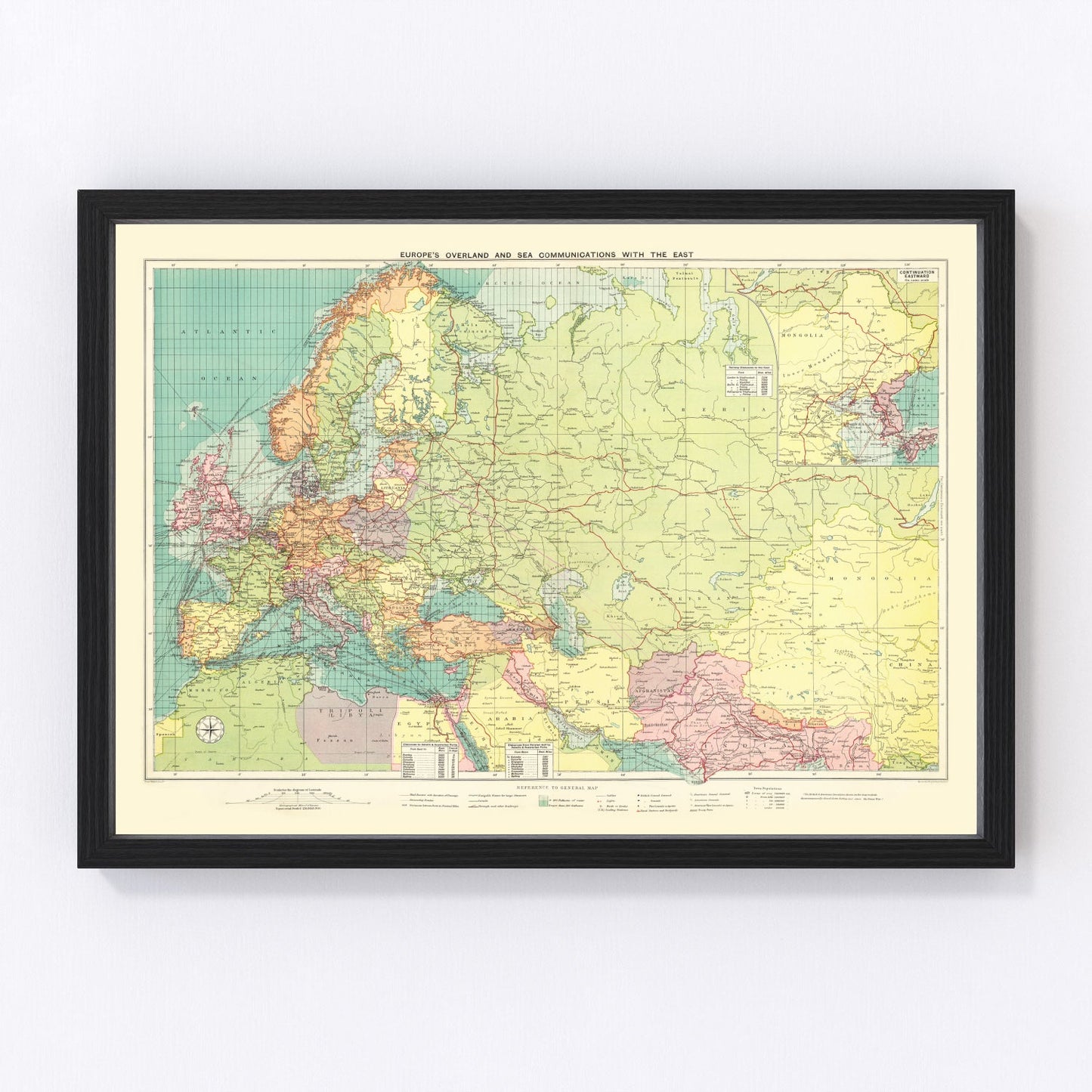 Vintage Map of Europe, 1922 - Concordia Style Boutique
