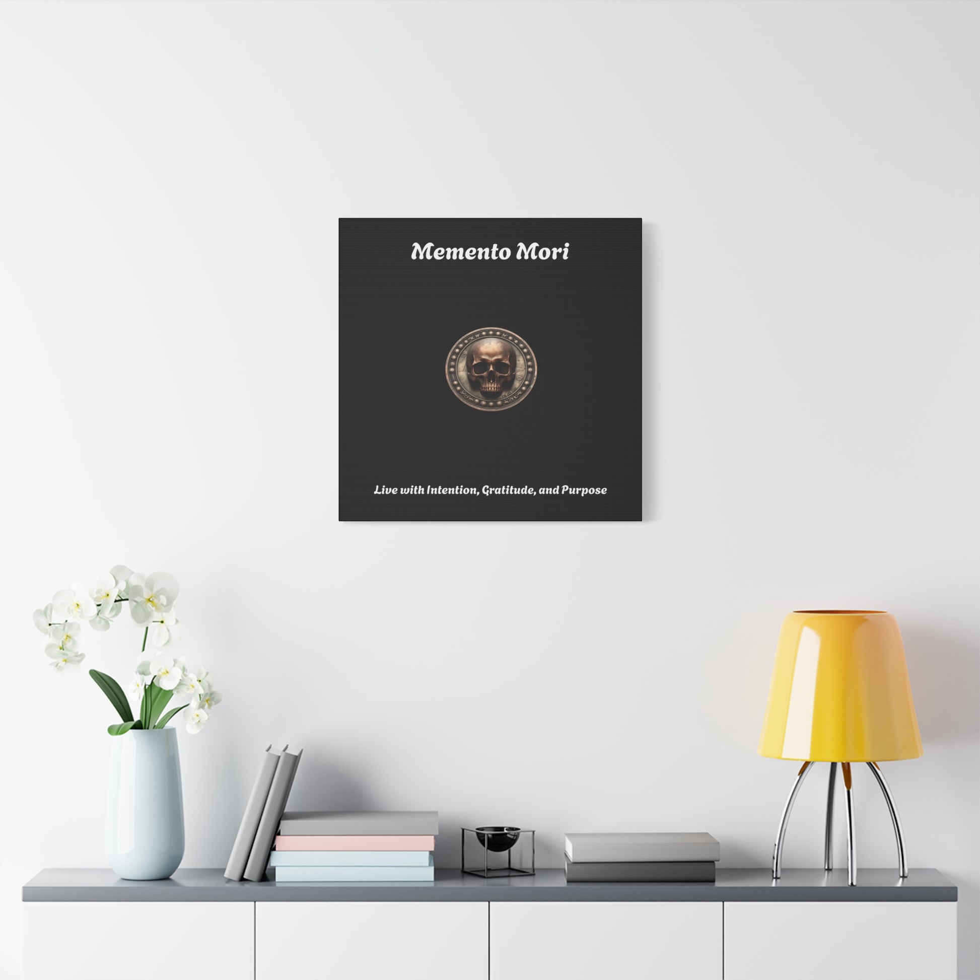 "Memento Mori" Matte Canvas - Inspirational Wall Art -"Live with Intention, Gratitude, and Purpose" - Premium Canvas from Concordia Style Boutique - Just $56.56! Shop now at Concordia Style Boutique