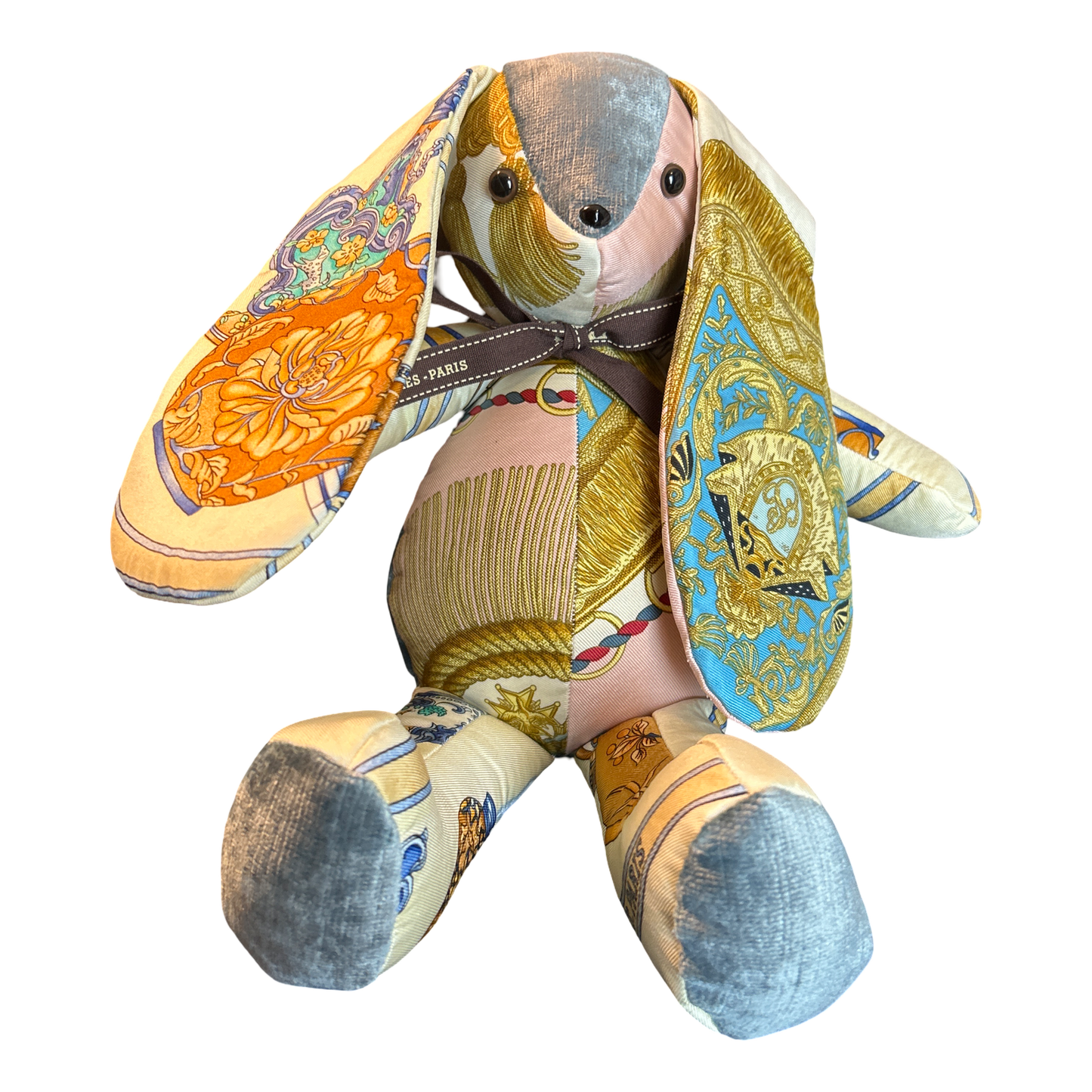Qu'Importe le Flacon Vintage Silk Scarf Patchwork Bunny