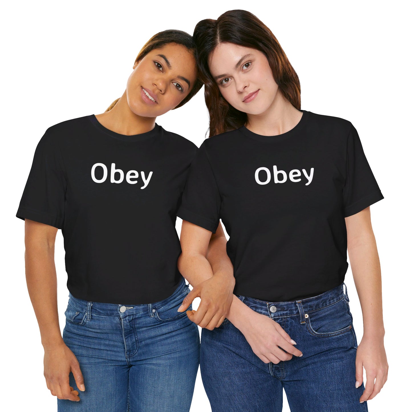 Unisex Jersey Short Sleeve Tee - "Obey" - Premium T-Shirt from Concordia Style Boutique - Just $22.84! Shop now at Concordia Style Boutique