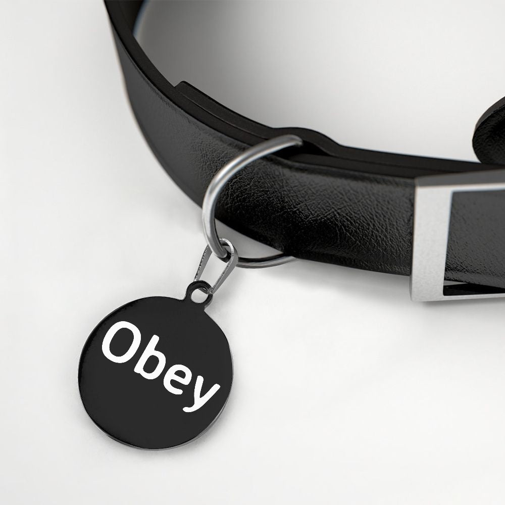 "Obey" - Round Pet Tag / Collar - Premium Pet Tag from Concordia Style Boutique - Just $9.87! Shop now at Concordia Style Boutique