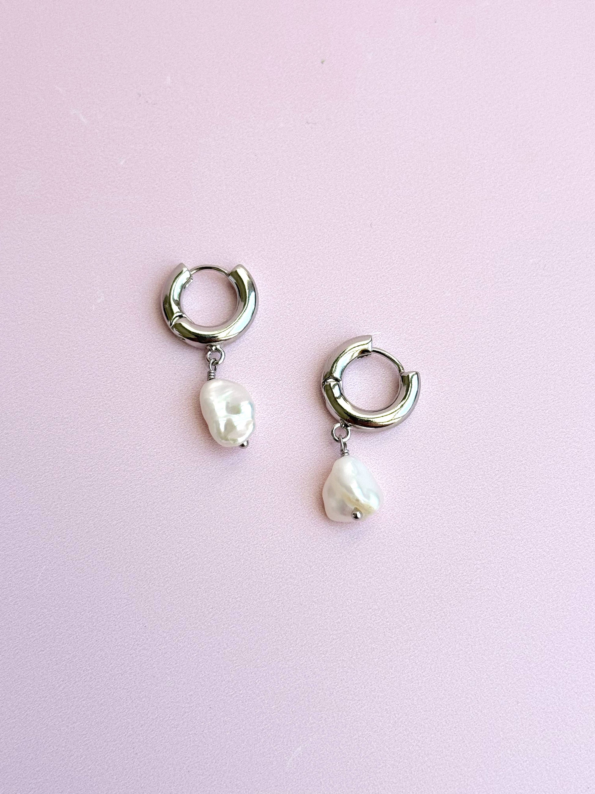 Thalassa Pearl Hoops - Concordia Style Boutique