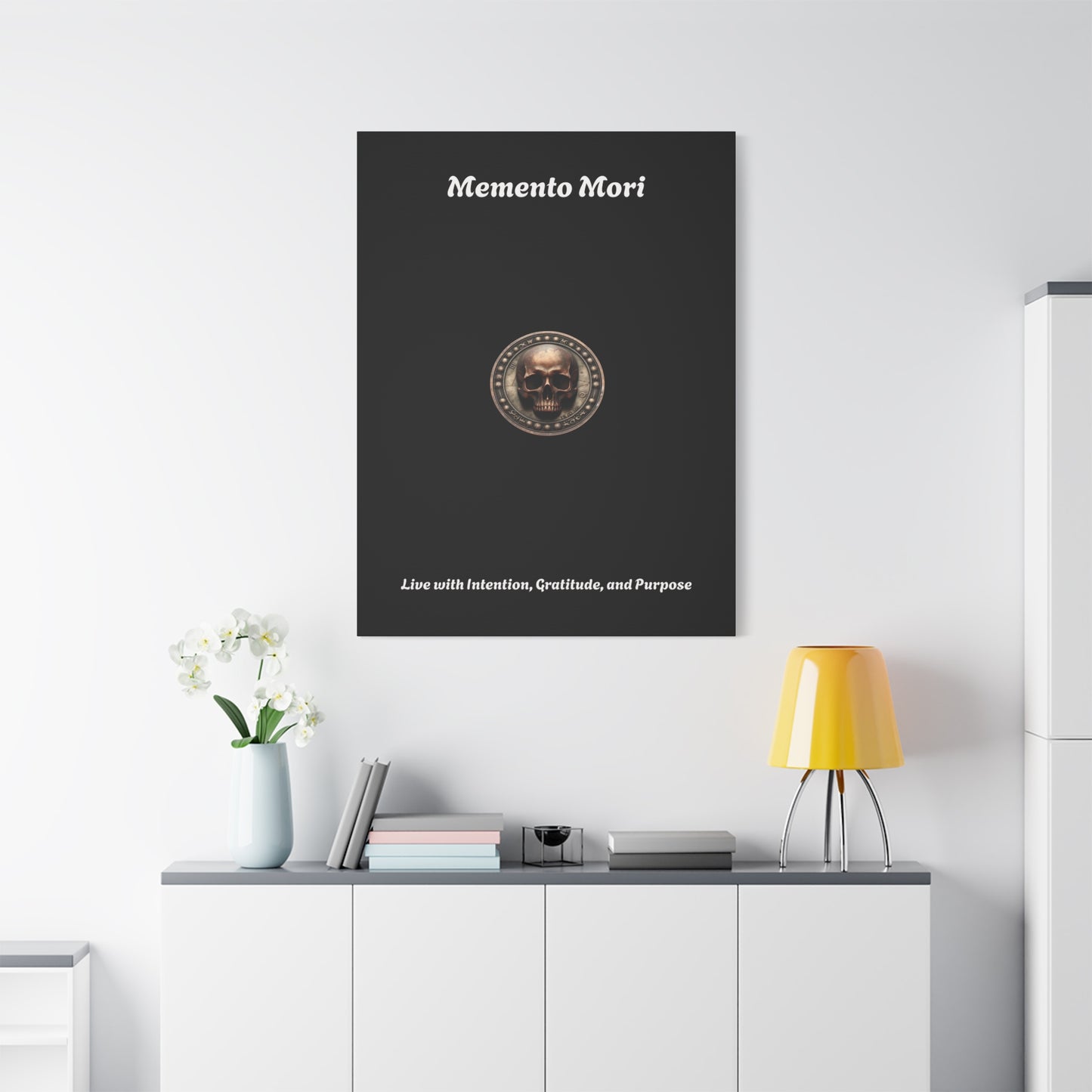 "Memento Mori" Matte Canvas - Inspirational Wall Art -"Live with Intention, Gratitude, and Purpose" - Premium Canvas from Concordia Style Boutique - Just $56.56! Shop now at Concordia Style Boutique