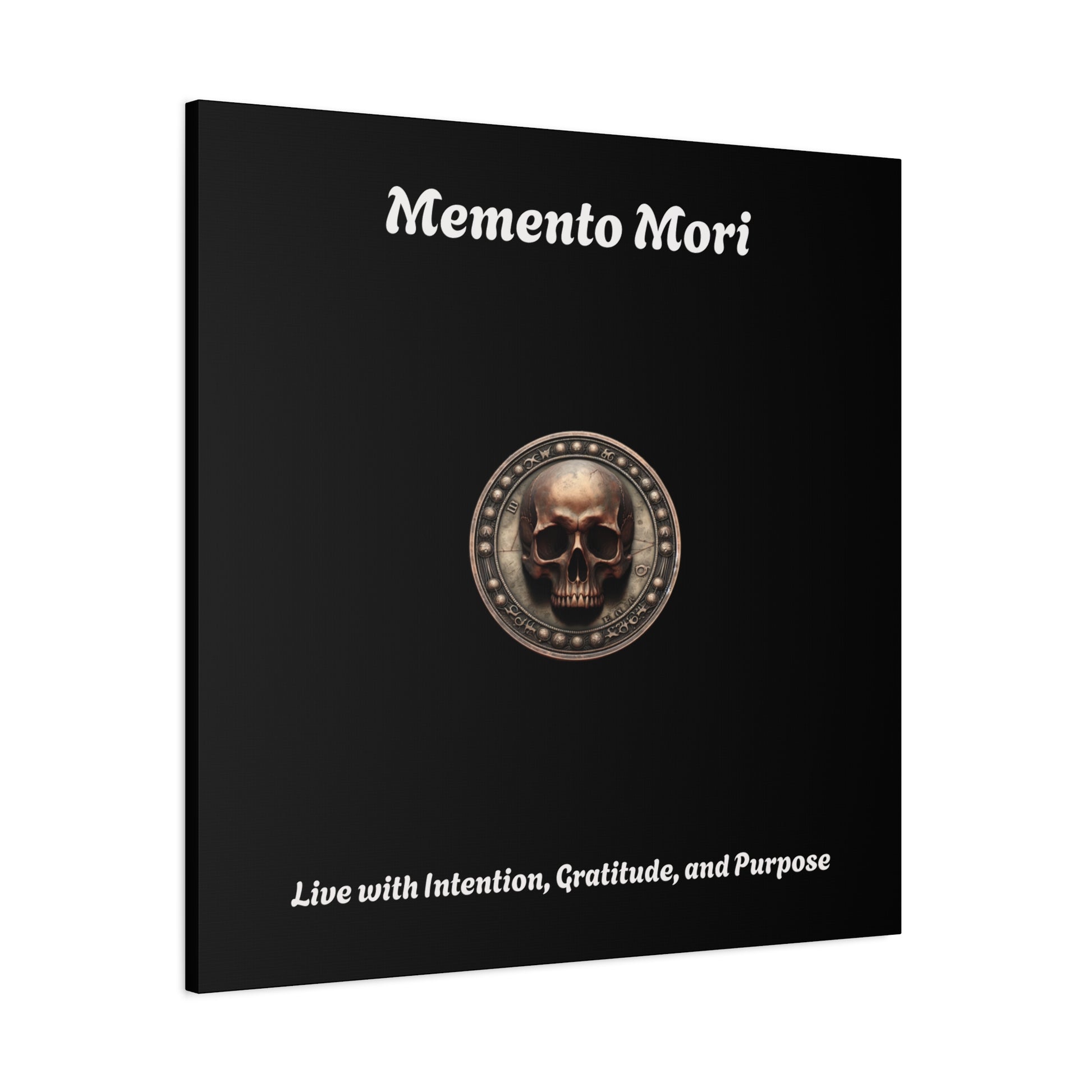 "Memento Mori" Matte Canvas - Inspirational Wall Art -"Live with Intention, Gratitude, and Purpose" - Premium Canvas from Concordia Style Boutique - Just $56.56! Shop now at Concordia Style Boutique