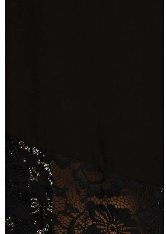 Black Lace Hem Gaucho Style Pants Made in USA - Plus Size - Concordia Style Boutique