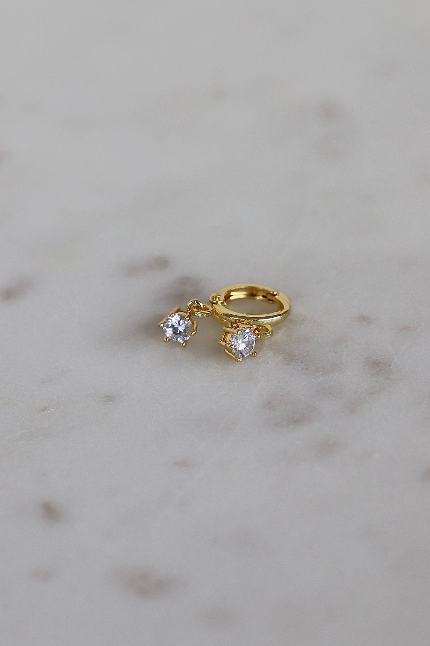 ROUND BIRTHSTONE HUGGIES - Concordia Style Boutique