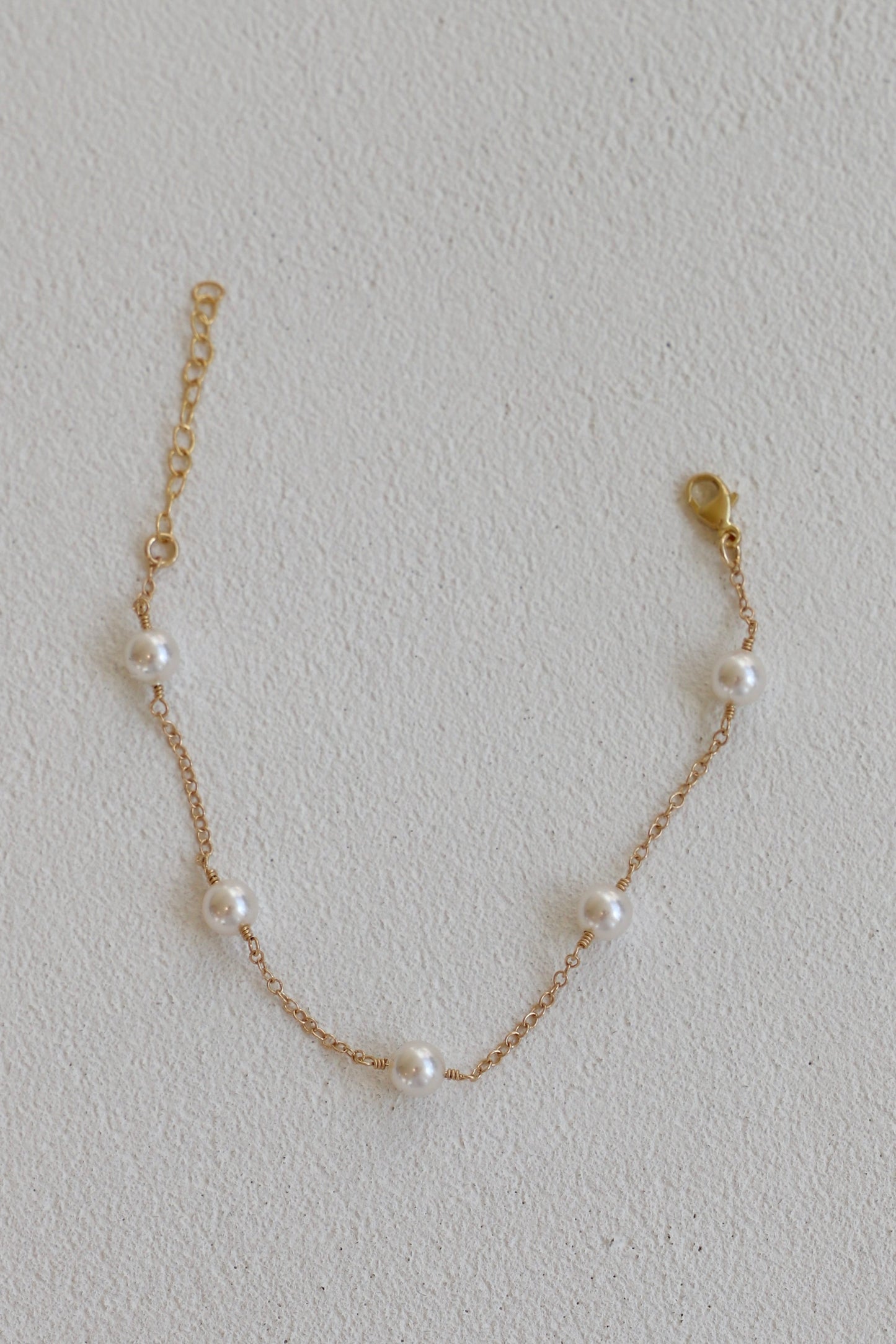 GOLD PEARL STATION BRACELET - Concordia Style Boutique