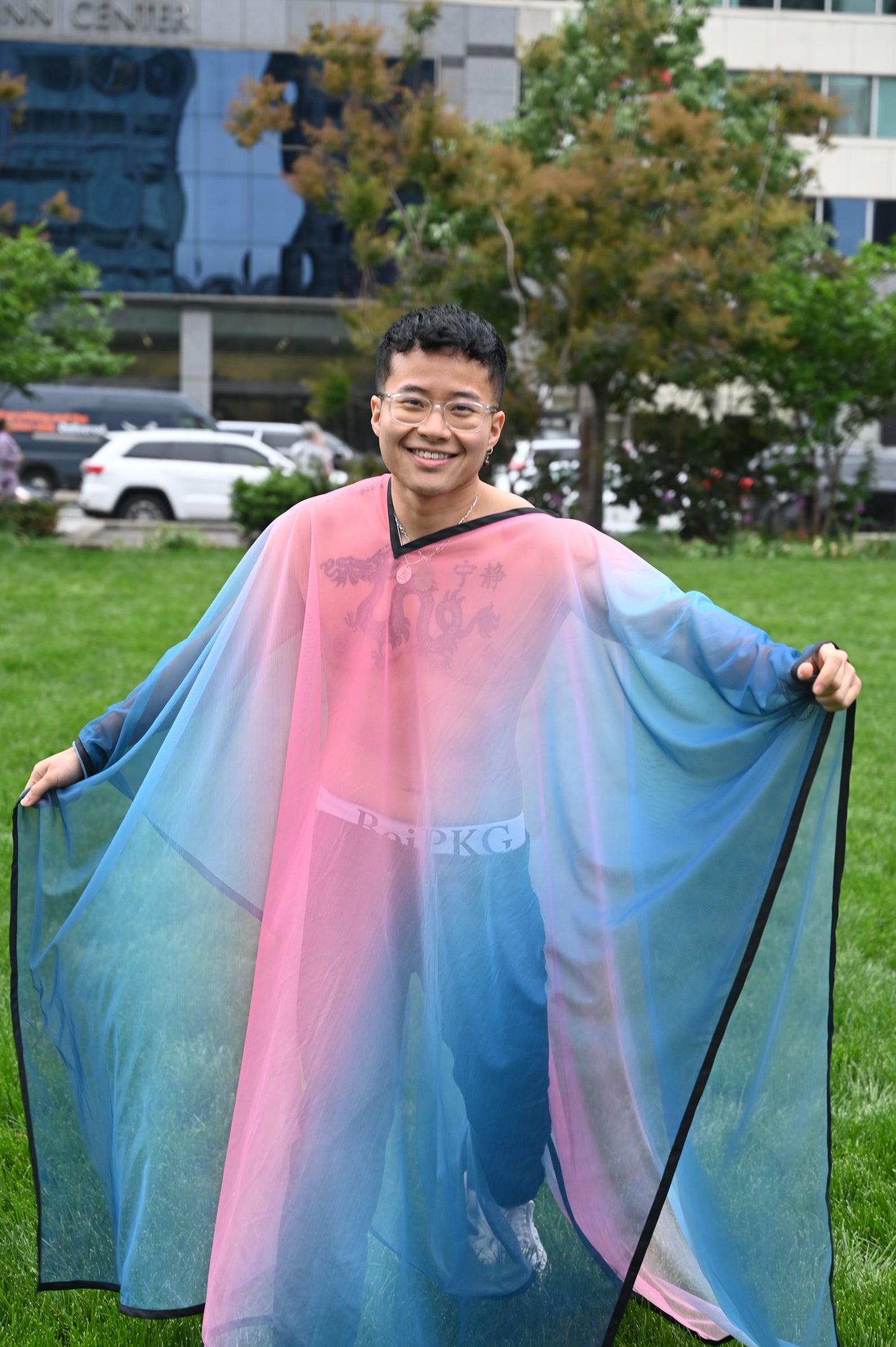 Deep Pink and Blue Ombre