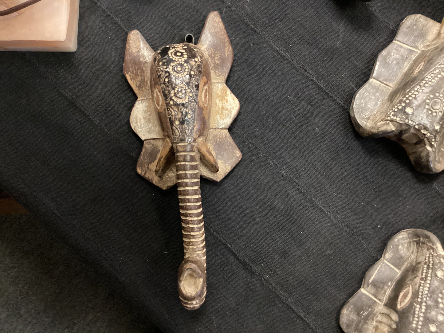 Hand Carved African Elephant Mask, Made in Ghana