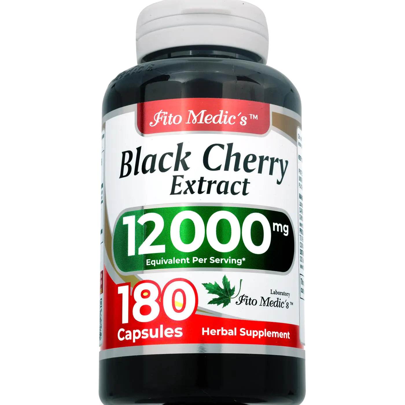 Black cherry capsules | black cherry extract | cherry supplement | black cherry concentrate | cherry extract | Ultra high Absorption.- 180 capsules | 12000 mg | - Concordia Style Boutique