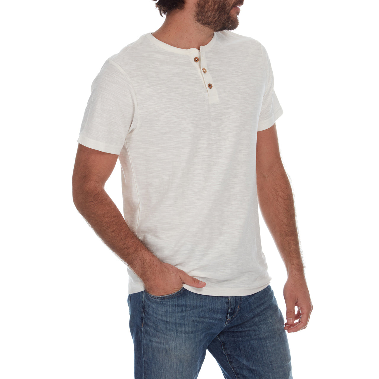 Noel Solid Slub Henley - Concordia Style Boutique