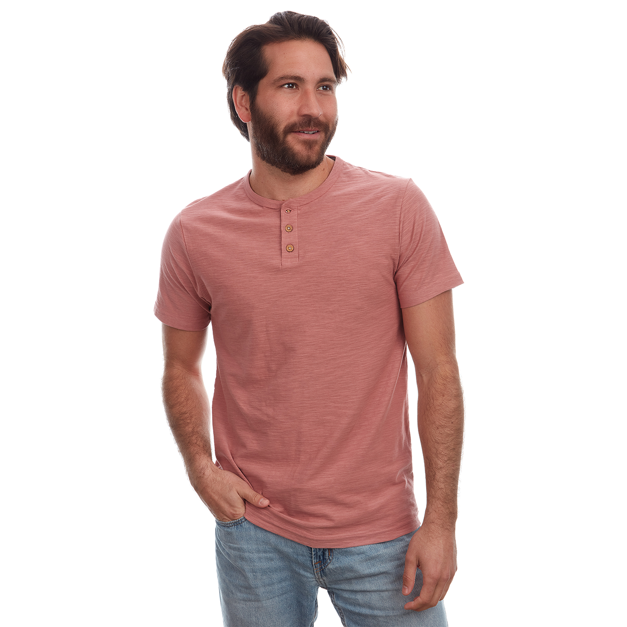 Noel Solid Slub Henley - Concordia Style Boutique
