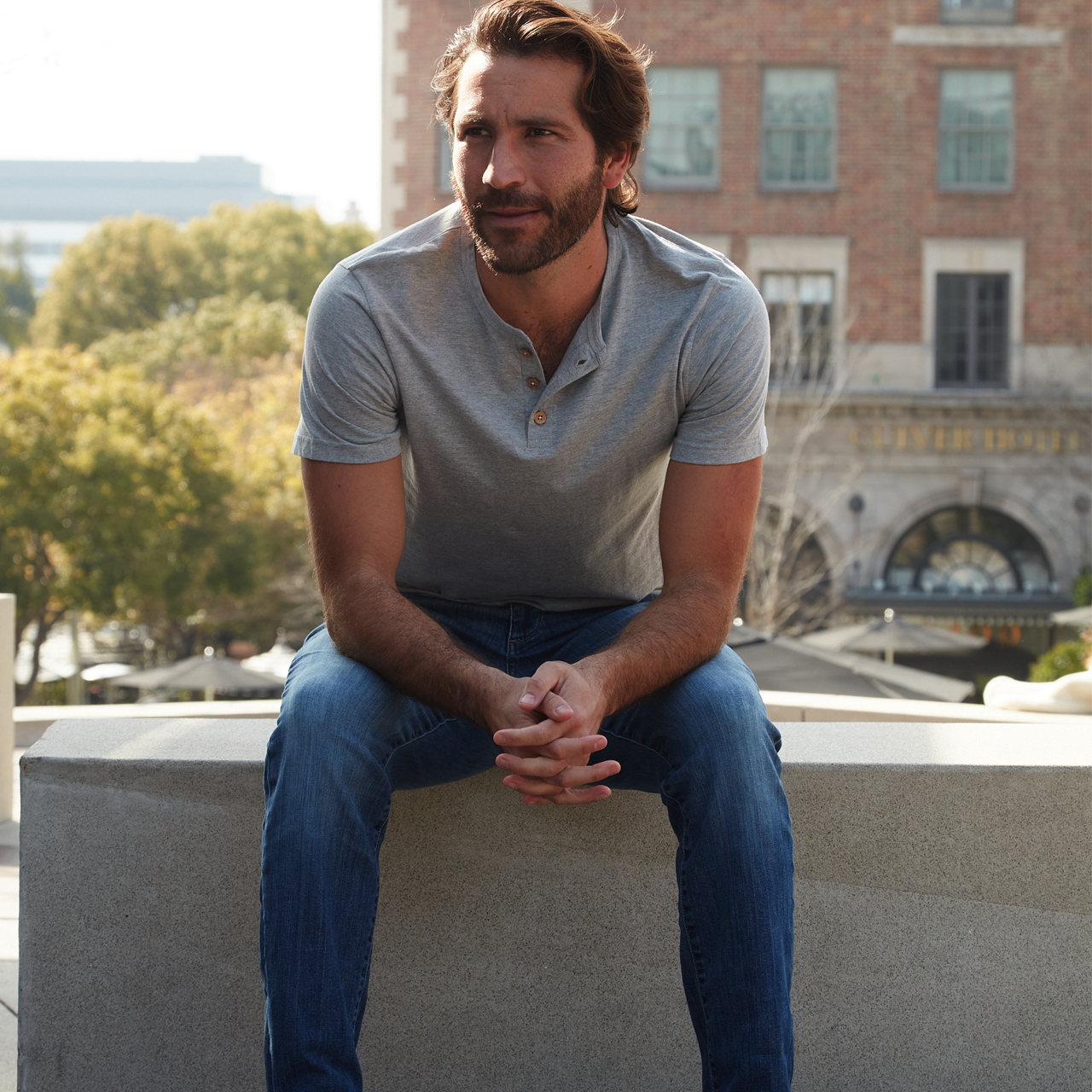 Noel Solid Slub Henley - Concordia Style Boutique