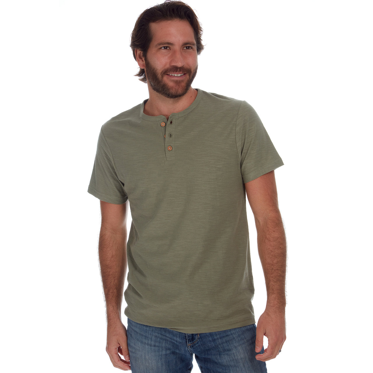 Noel Solid Slub Henley - Concordia Style Boutique