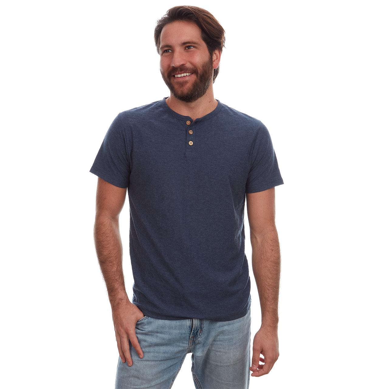 Noel Solid Slub Henley - Concordia Style Boutique