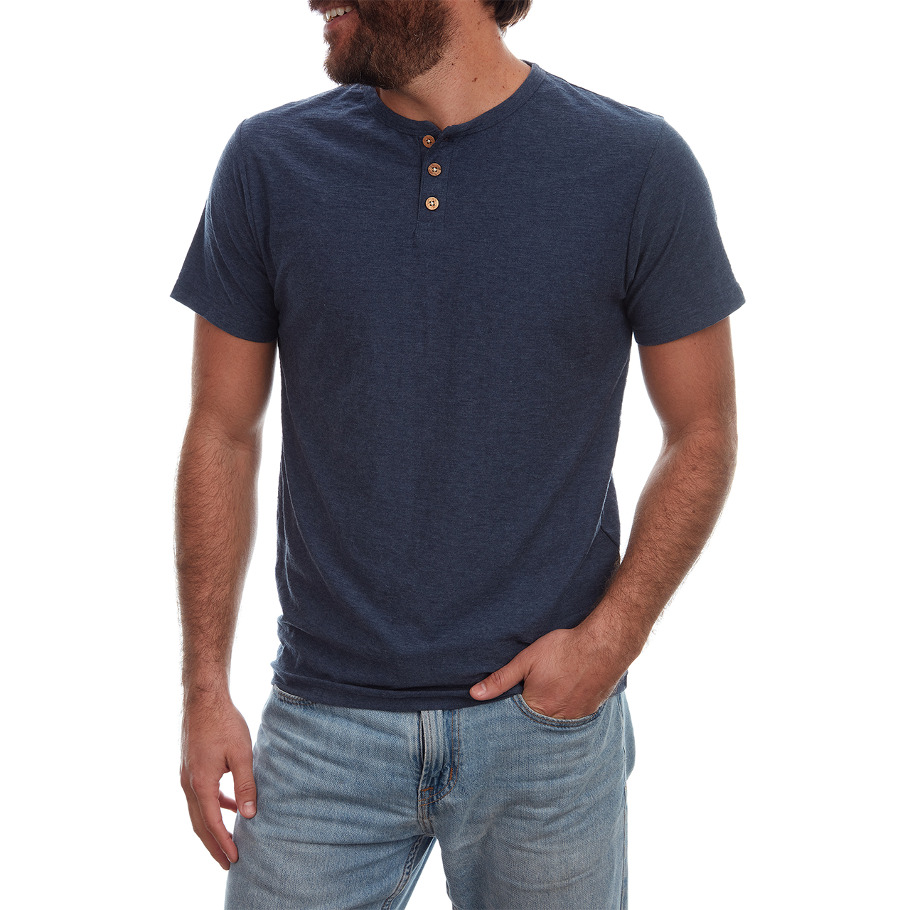 Noel Solid Slub Henley - Concordia Style Boutique