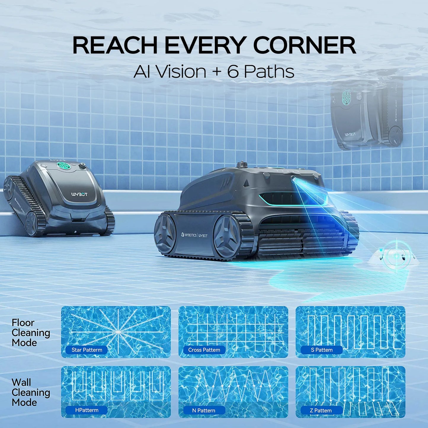WYBOT S2 Solar Vision Robotic Pool Cleaner