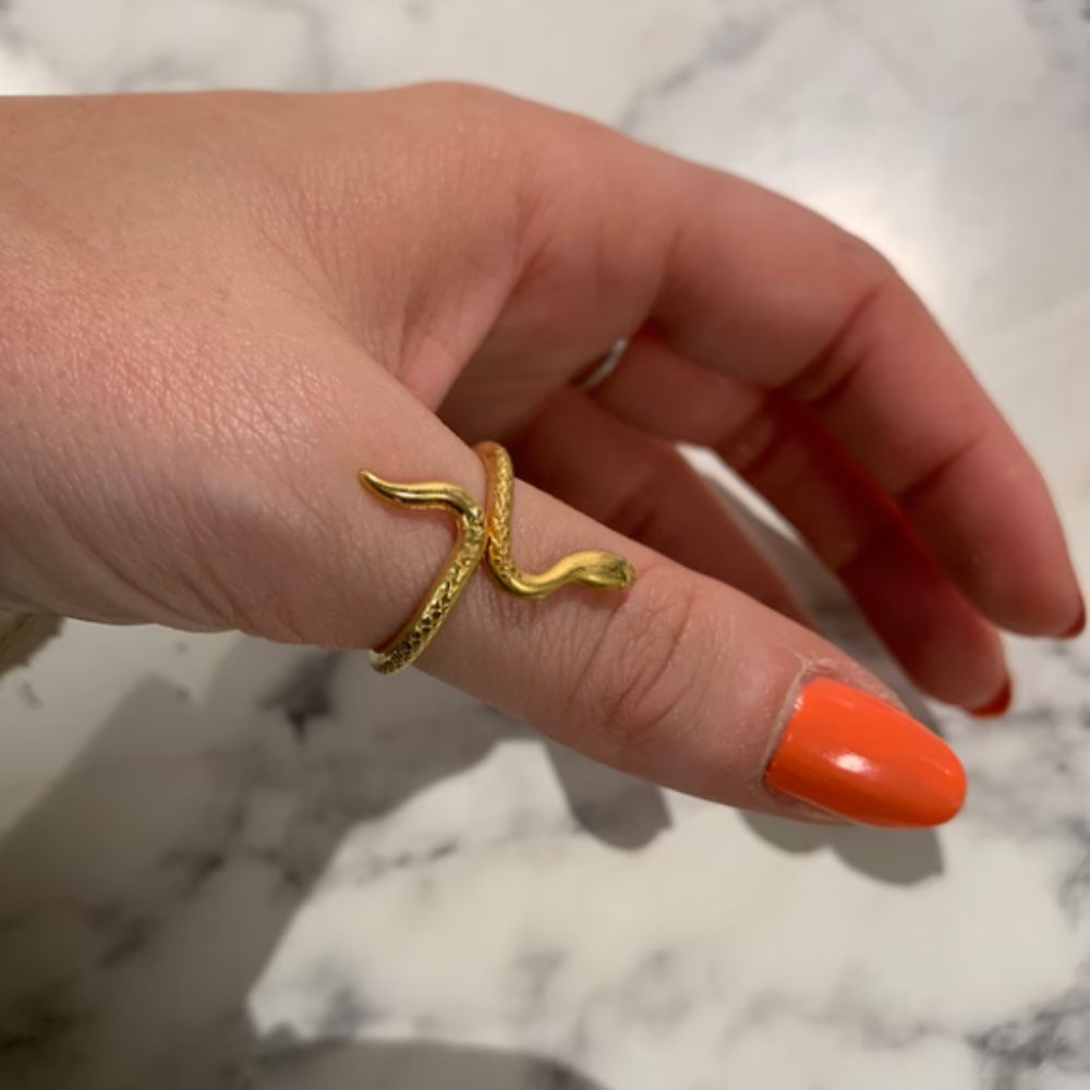 GOLD SNAKE RING (ADJUSTABLE) - Concordia Style Boutique