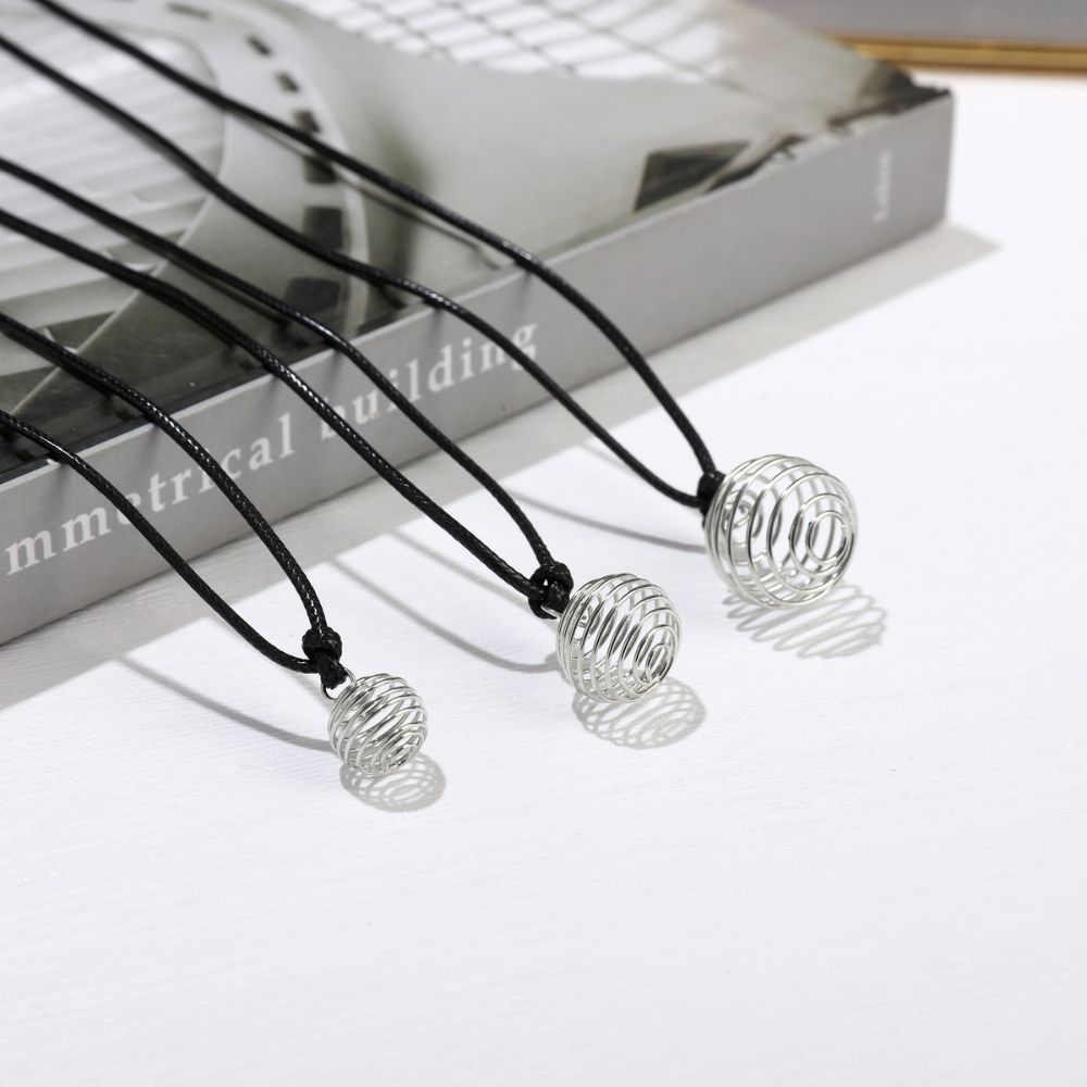 SPIRAL CAGE PENDANT NECKLACES - Concordia Style Boutique