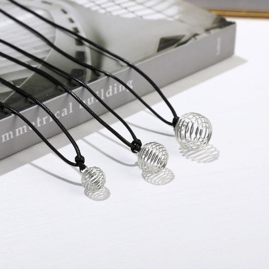 SPIRAL CAGE PENDANT NECKLACES - Concordia Style Boutique