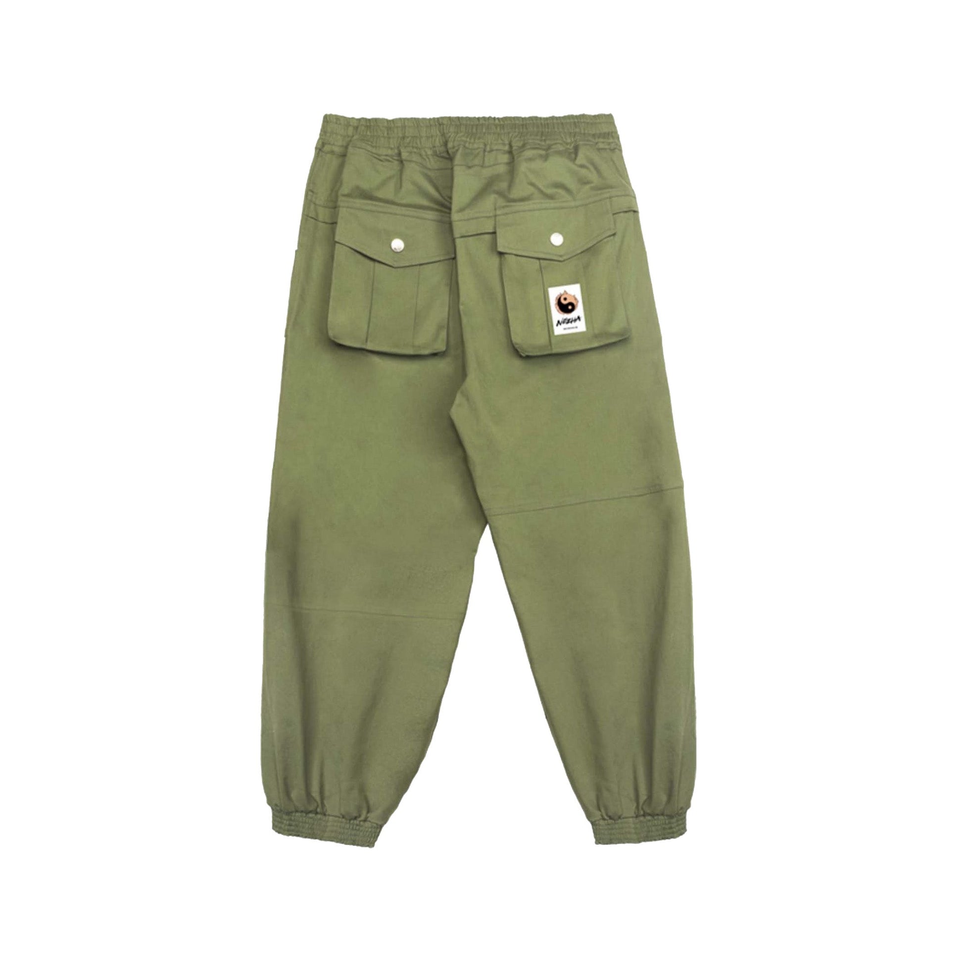 IBP332 Yin Yang Army Green Cargo Pants - Concordia Style Boutique