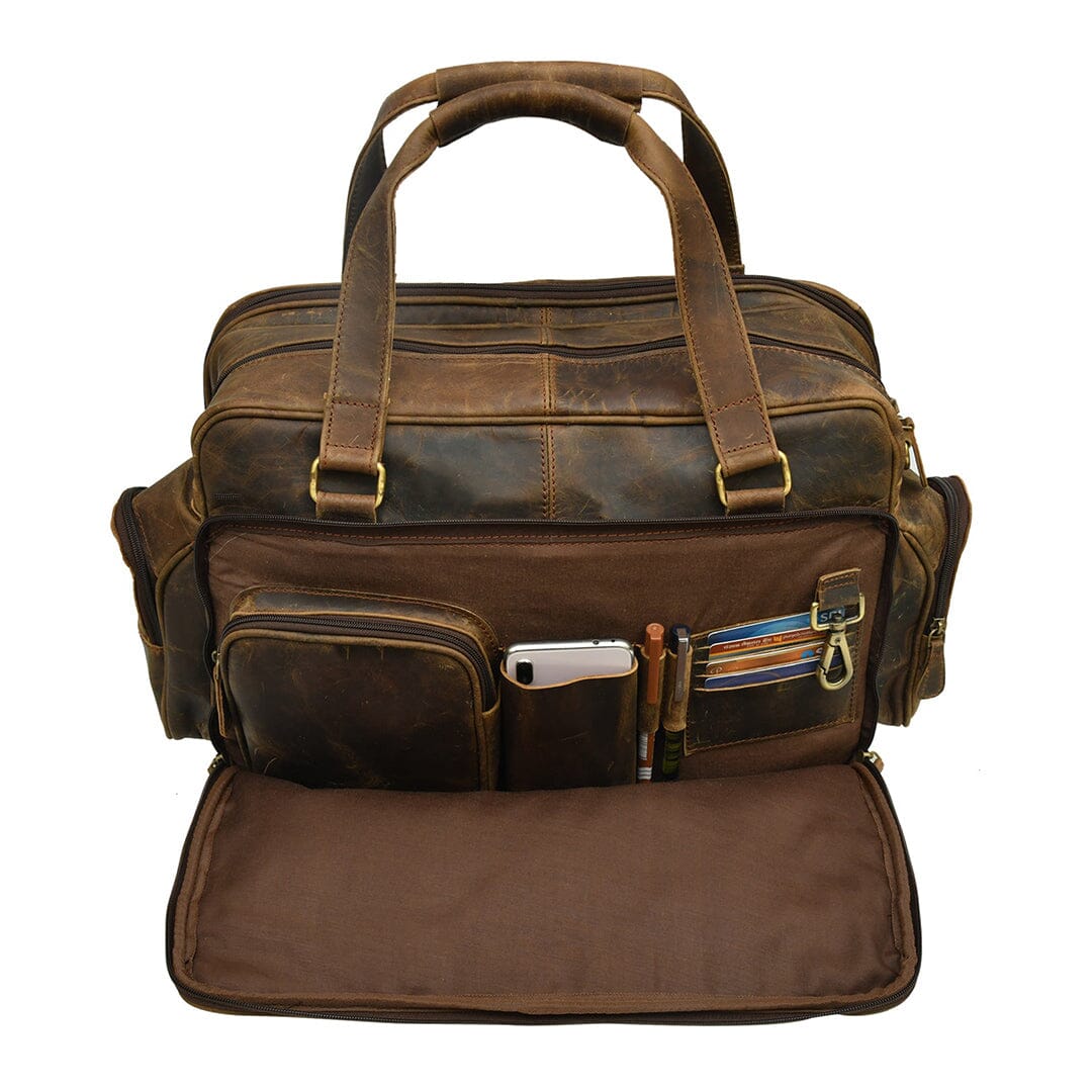 Floyd Handmade Buffalo Leather Office Briefcase - Concordia Style Boutique