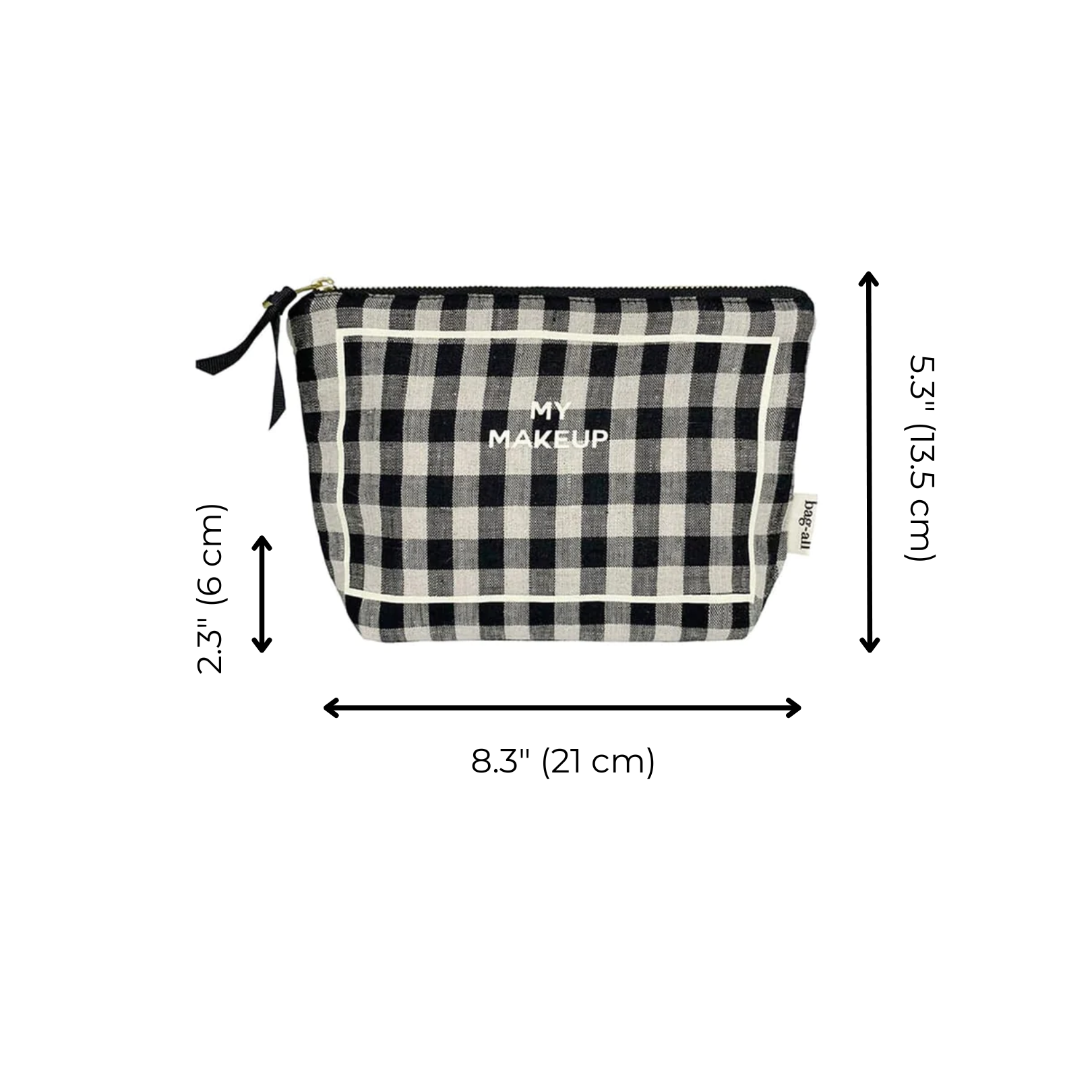 My Makeup Pouch, Coated Lining, Gingham - Concordia Style Boutique