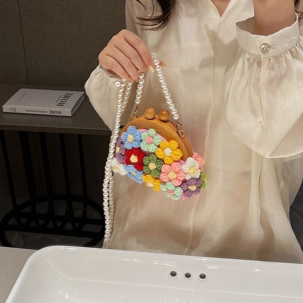 CROCHET FLOWER HANDBAG - Concordia Style Boutique