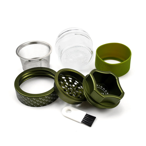 4 Piece Aluminum Herb Grinder | AITH v.I – OG - Repeat Pattern - Concordia Style Boutique