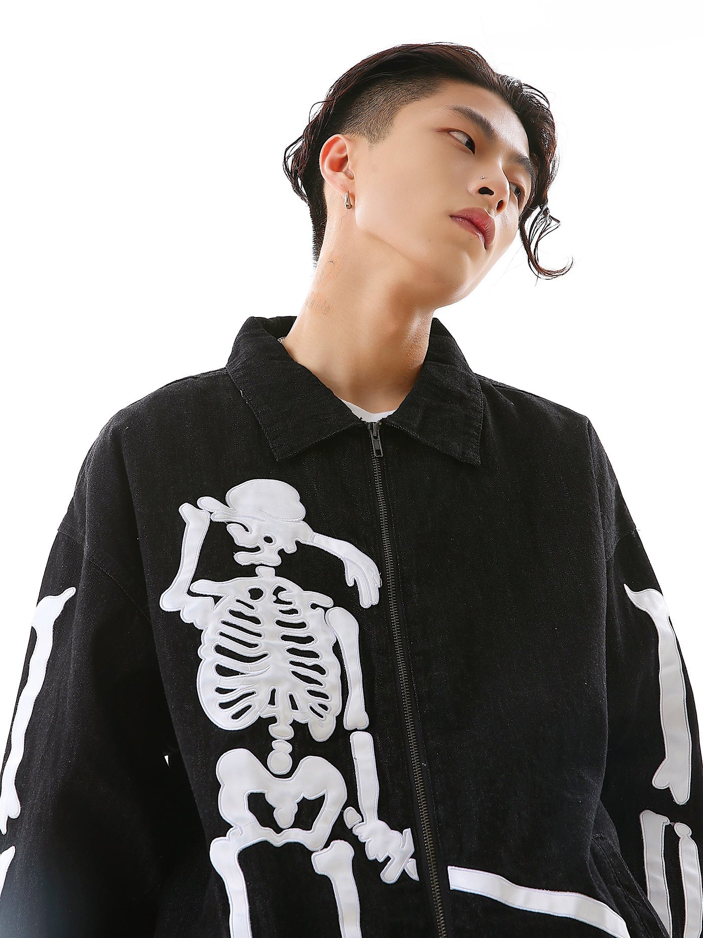 Crying Skeleton Denim Jacket - Concordia Style Boutique