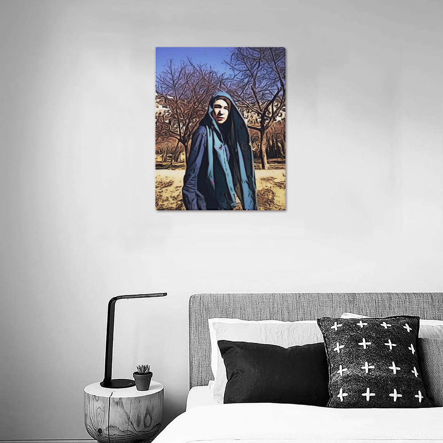 Frame Canvas Print 16"x20" (Made in USA) - "Linda In Kabul" - Premium Frame Canvas Print from Inkedjoy - Just $48.82! Shop now at Concordia Style Boutique