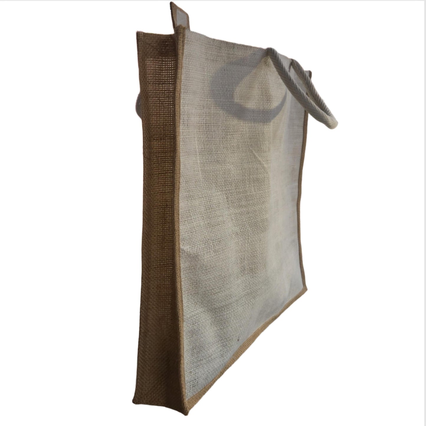 Vintage Style Jute Cotton Pocket Large Tote Shopping BAG Custom made