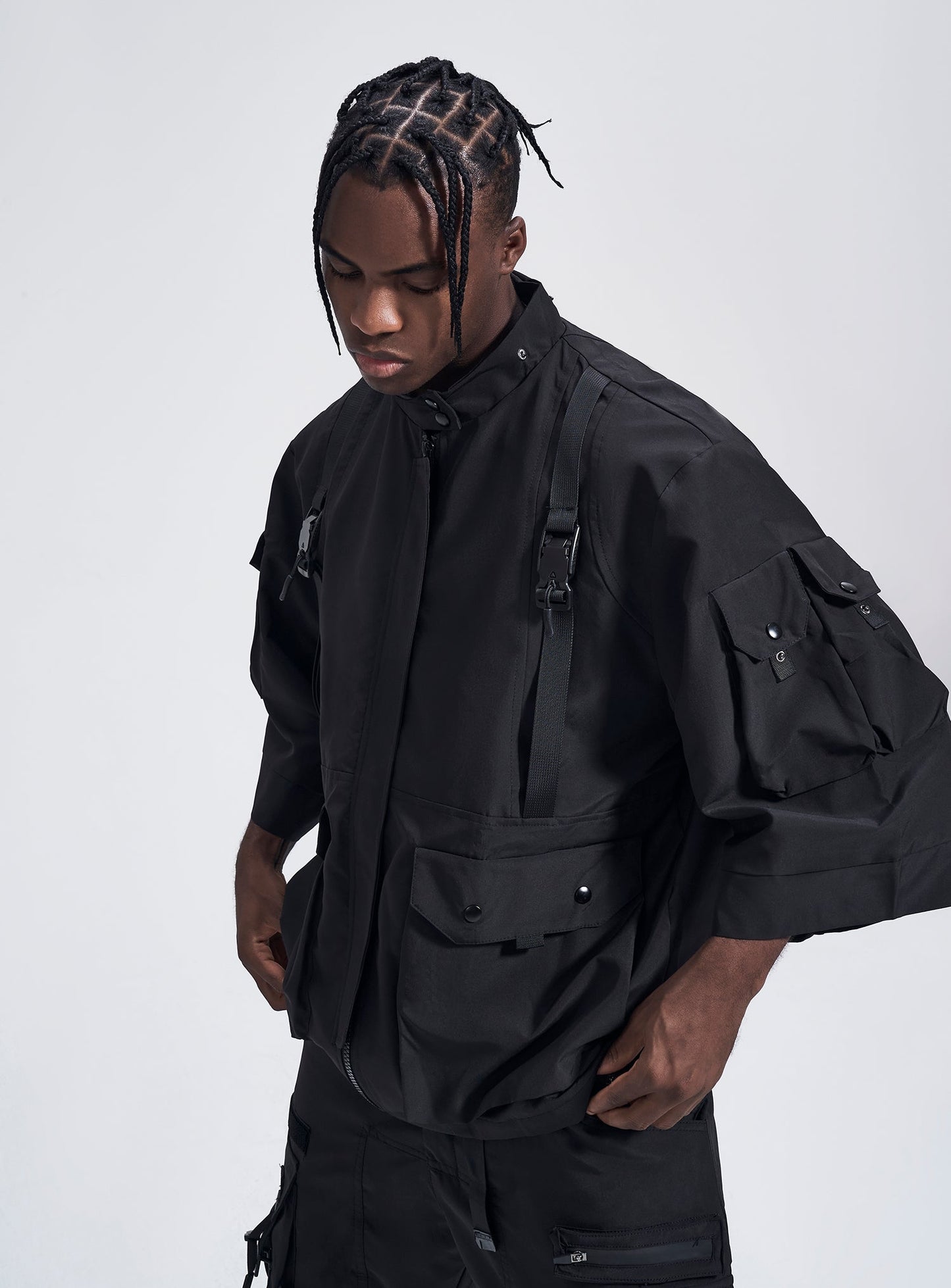 IBJ169 Paratrooper Short Sleeves Jacket - Concordia Style Boutique