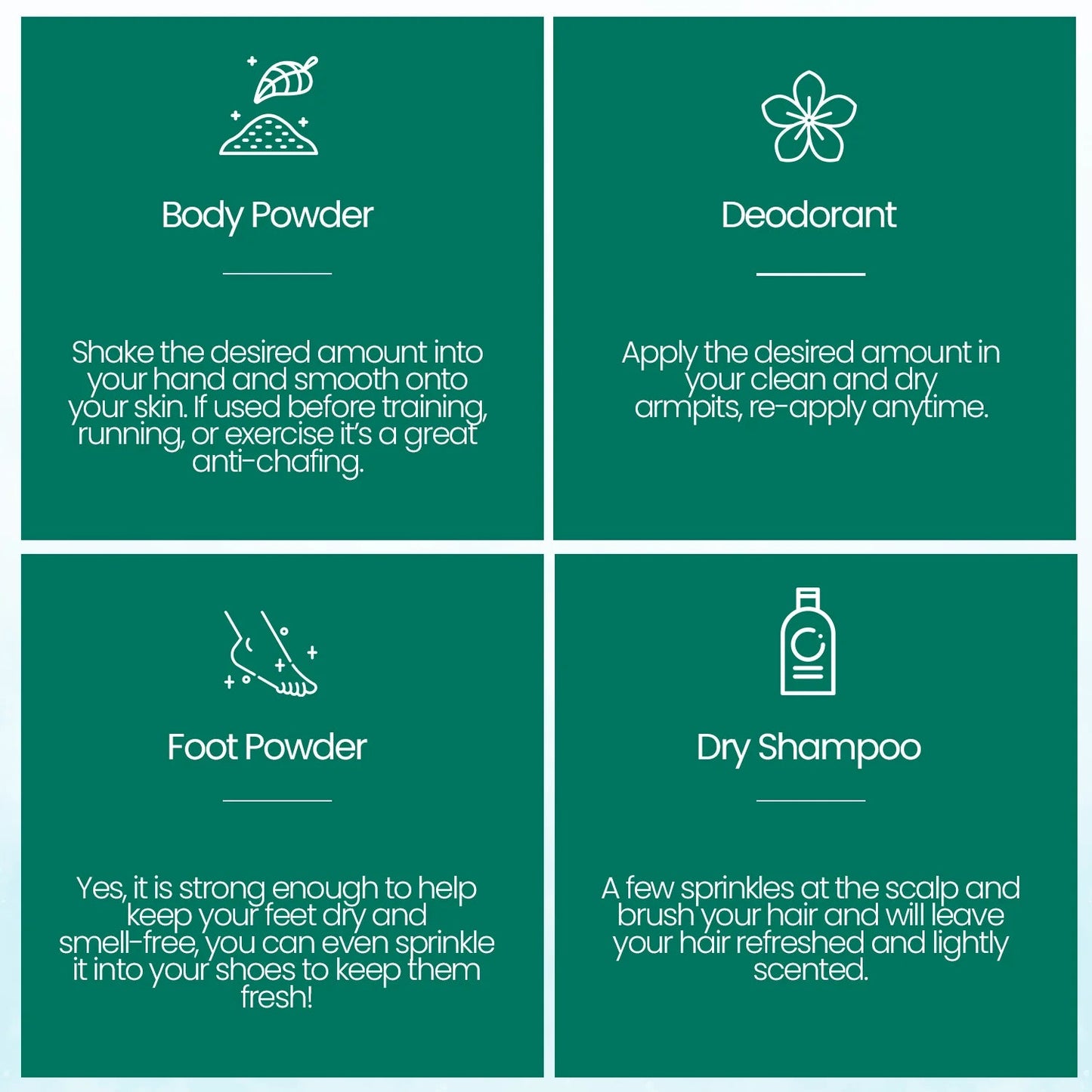 BeNat All-Natural Unscented Deodorant Body Powder — Low Waste, Gentle, & Effective