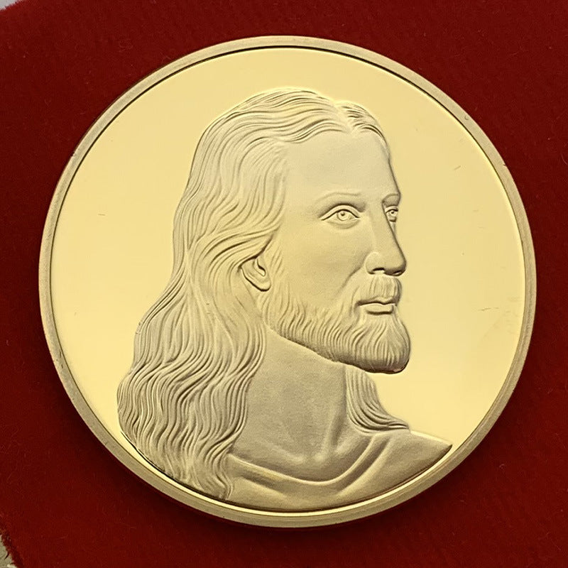 Jesus Gold Plated Commemorative Coin - Premium Jesus Gold Plated Commemorative Coin from Concordia Style Boutique - Just $5.98! Shop now at Concordia Style Boutique