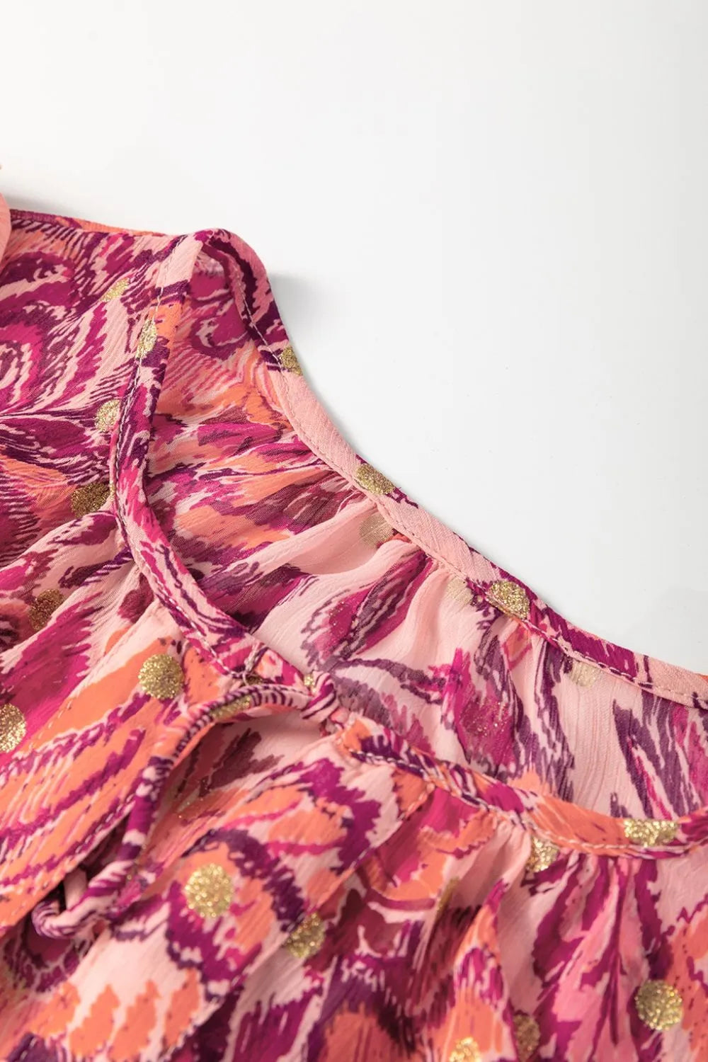 Floral Print Ruffled Puff Short Sleeve Blouse - Concordia Style Boutique