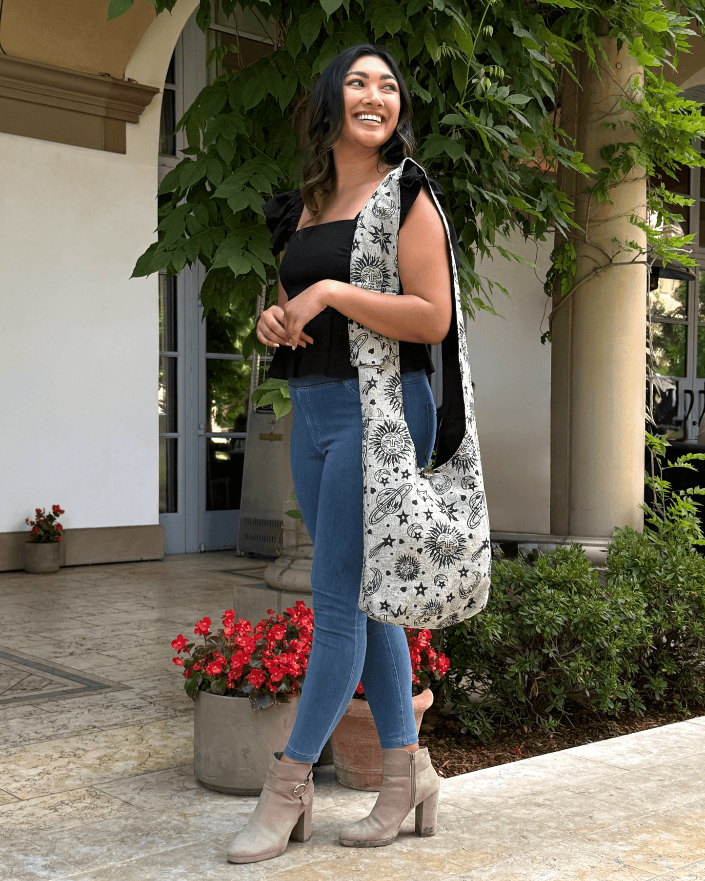 Kathmandu Collection Celestial Print Hobo Bag