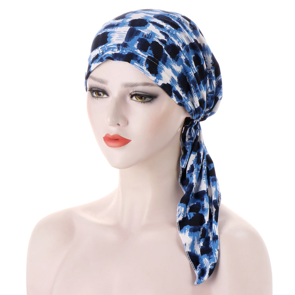 Curved Tail Turban Hat Flower Cloth Pullover - Premium head wrap from Concordia Style Boutique - Just $13.98! Shop now at Concordia Style Boutique