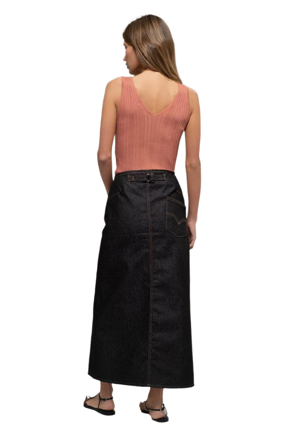 Sleeveless V Neck Sweater Knit Top