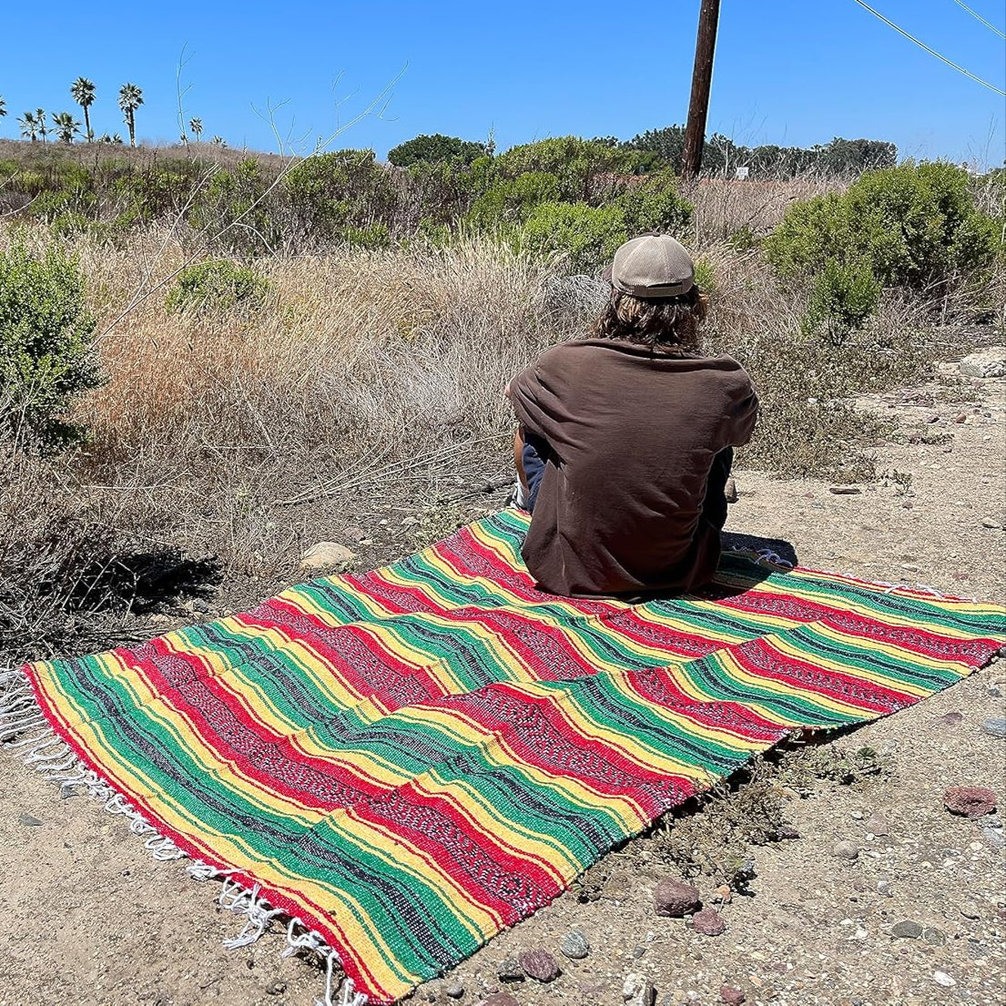 Rasta Mexican Falsa Yoga Blanket - Concordia Style Boutique