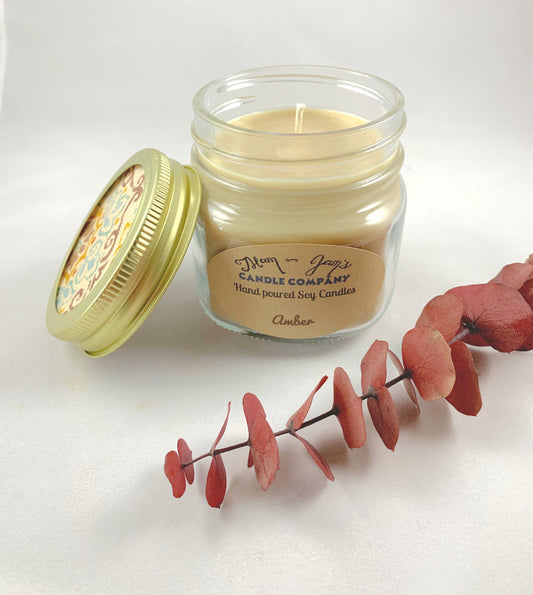 Amber Soy Candle – Warm & Luxurious Scent | Mam Jam’s