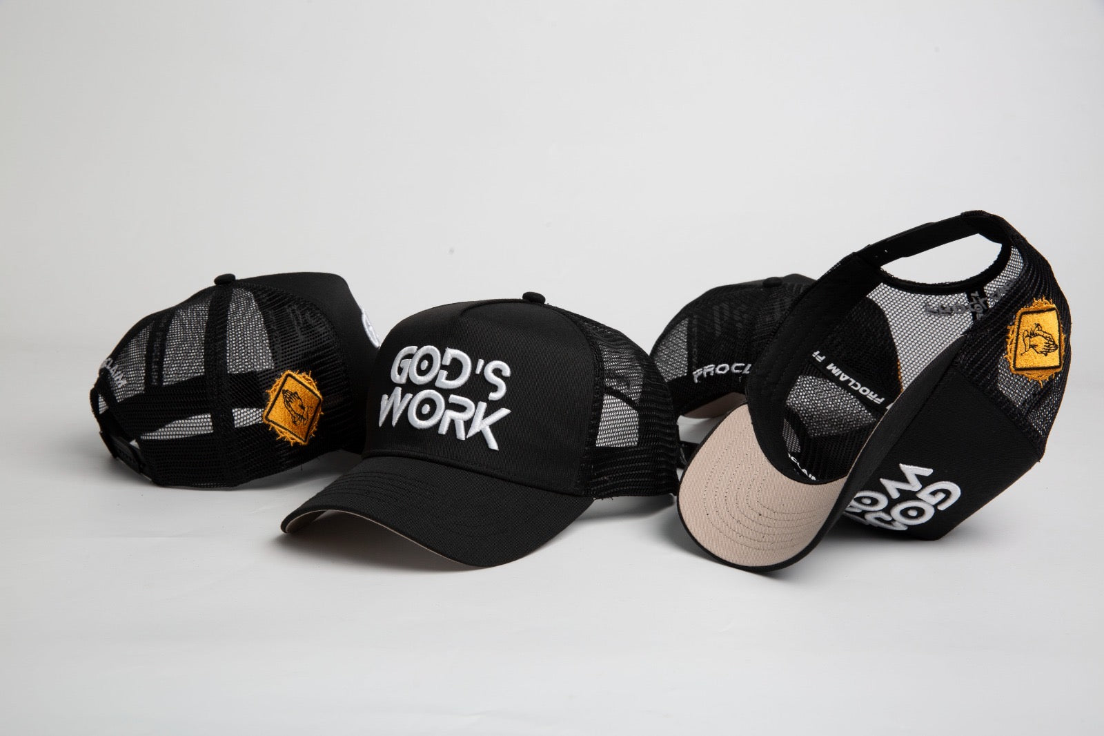 God’s Work- Signature Series Black Mesh Snap-back - Concordia Style Boutique