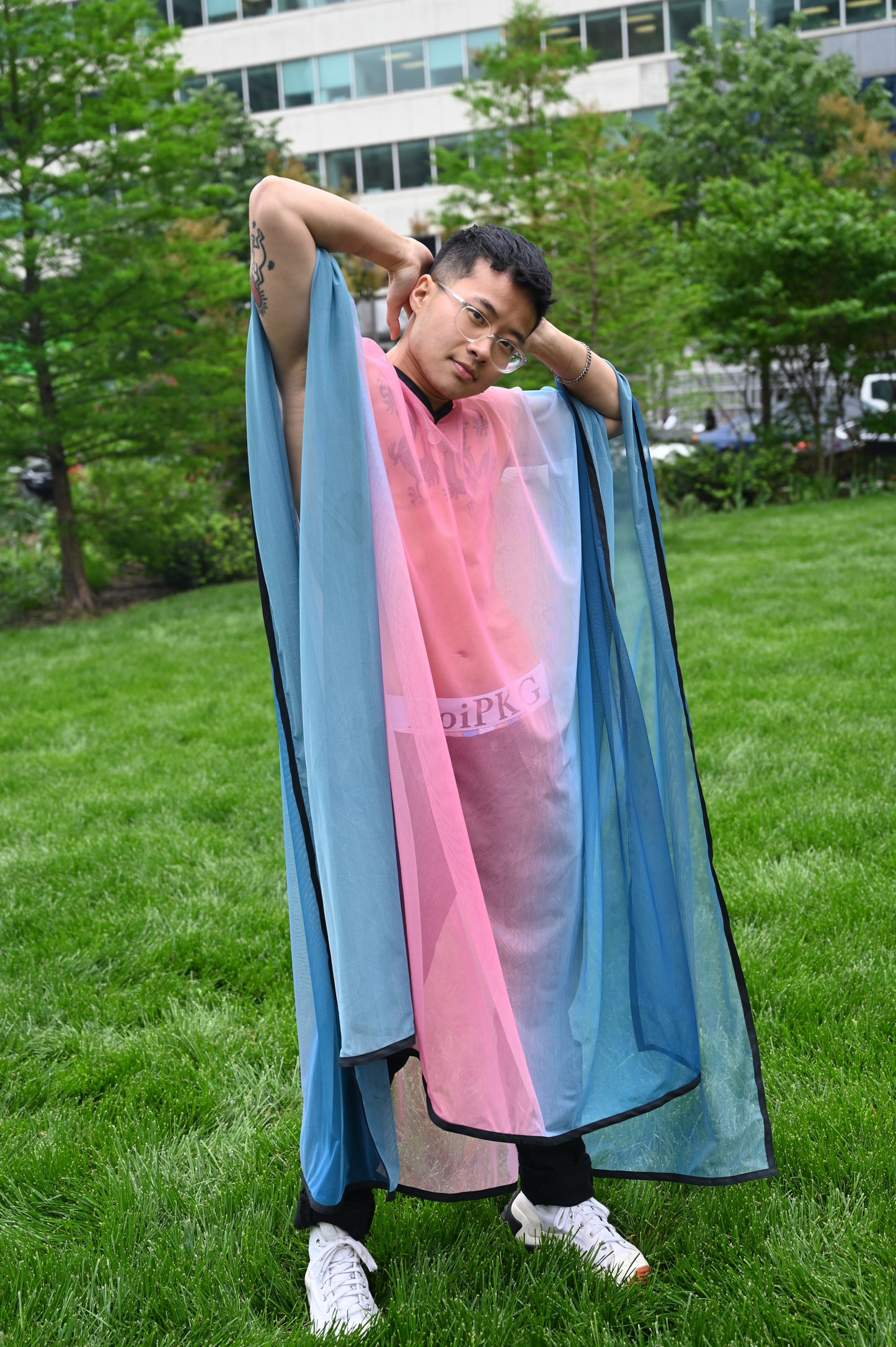 Deep Pink and Blue Ombre