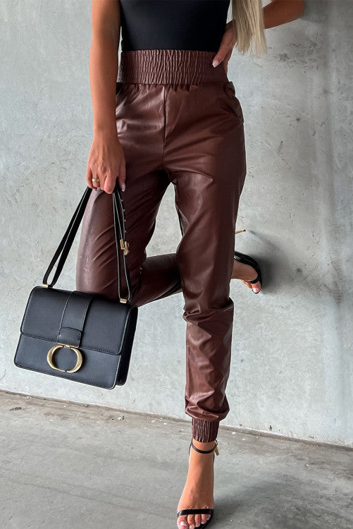 Leather Skinny Tapered Pants - Concordia Style Boutique