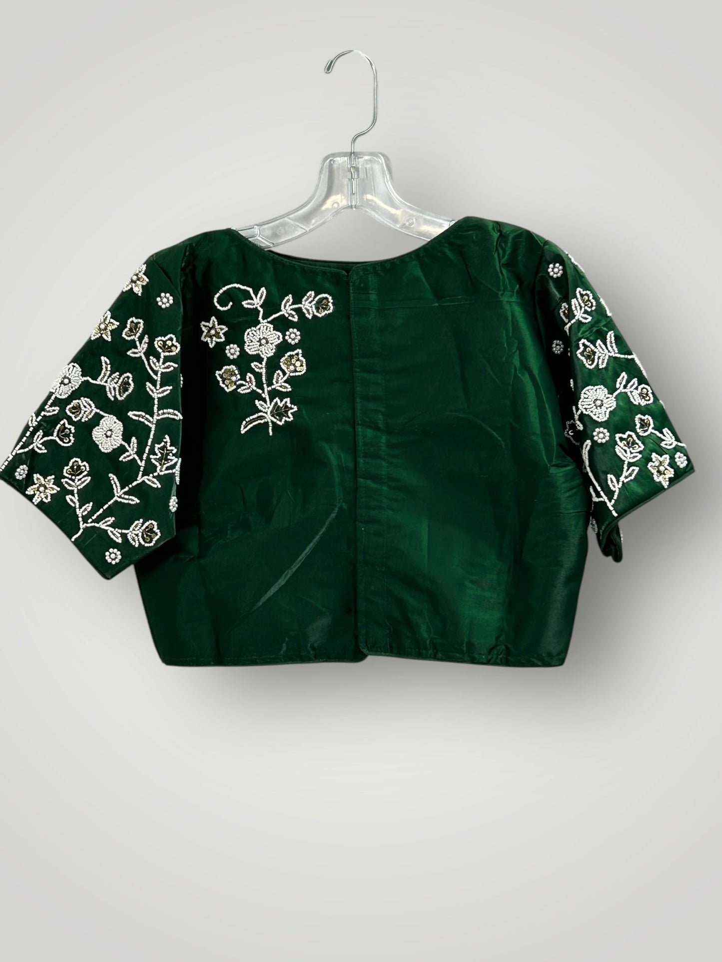Boat neck blouse : dark green