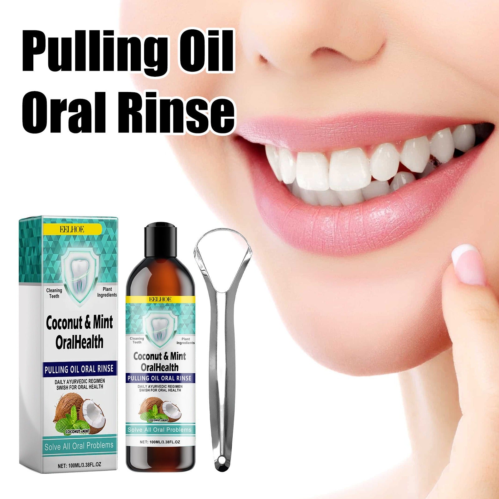 EELHOE Oral Coconut Oil Mouthwash / Pulling Oil – Beautify Your Teeth, Freshen Your Breath, and Protect Your Gums - Premium Pulling Oil from Concordia Style Boutique - Just $12.84! Shop now at Concordia Style Boutique