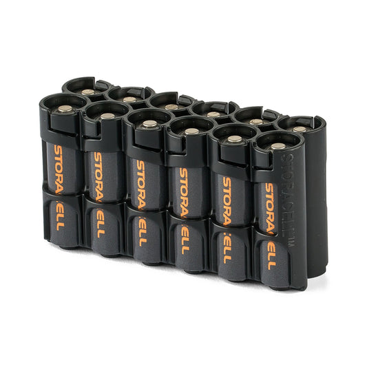 12 AA Pack Battery Caddy (Tuxedo Black)