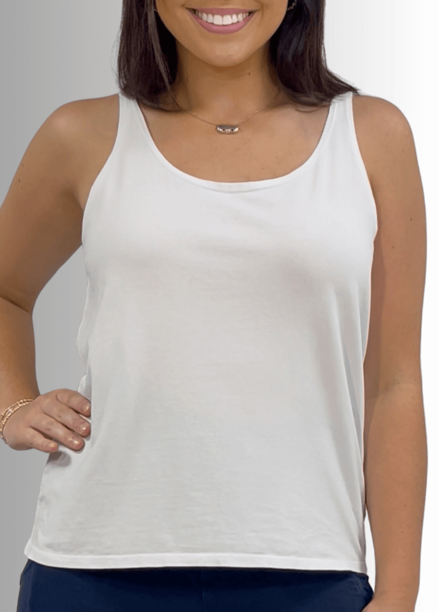 Twenty Four Seven Cotton Tank in Light Denim - Concordia Style Boutique